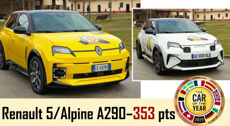 Renault 5 et Alpine A290 élues "Car of the Year 2025"